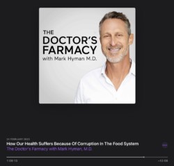 Screenshot of an episode from The Doctor's Pharmacy podcast with Mark Hyman.